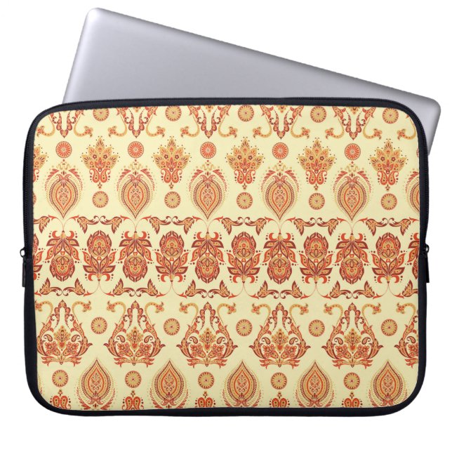 Folklorisches Batik florales ethnisches Muster Laptopschutzhülle (Vorderseite)