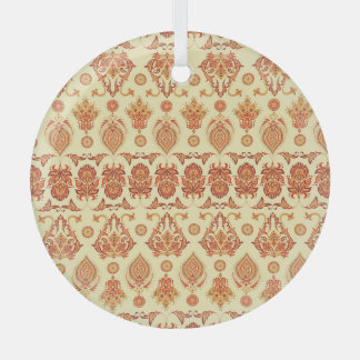 Folkloristische Batik-Blumen-Ethno-Muster Ornament Aus Glas