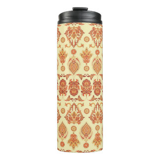 Folkloristische Batik-Blumen-Ethno-Muster Thermosbecher