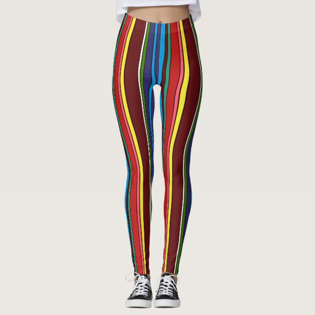 Folkloristische Muster Leggings (Vorderseite)