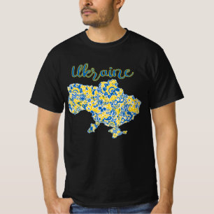 Folkloristisches Muster und ukrainische Typografie T-Shirt