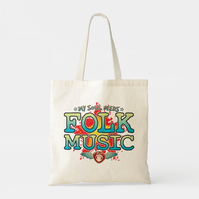 Folkmusik Soul Tote Bag Tragetasche (Rückseite)