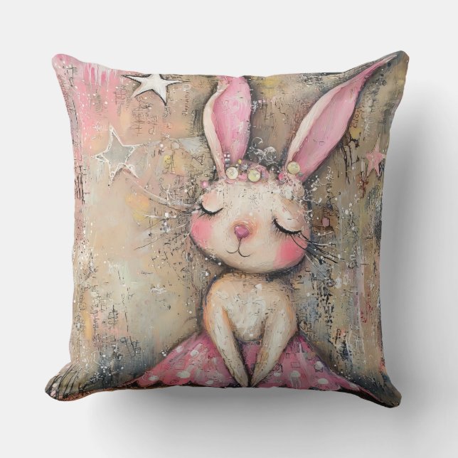 Folksy Bunny Kissen (Vorderseite)