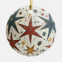 Folksy Stars Weihnachtsdekoration