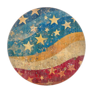Folksy US Flagge Schneidebrett