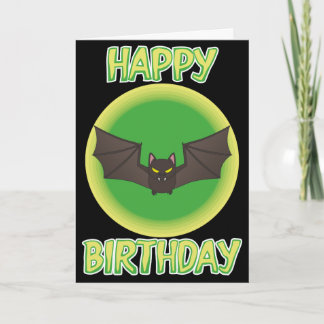 Folle carte d'anniversaire de batte