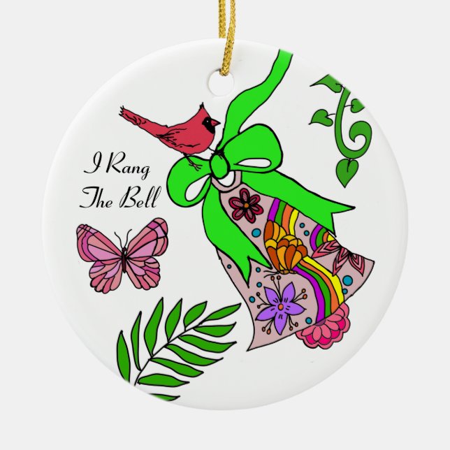 Follikuläres Lymphom-Bell-Band Keramik Ornament (Vorne)
