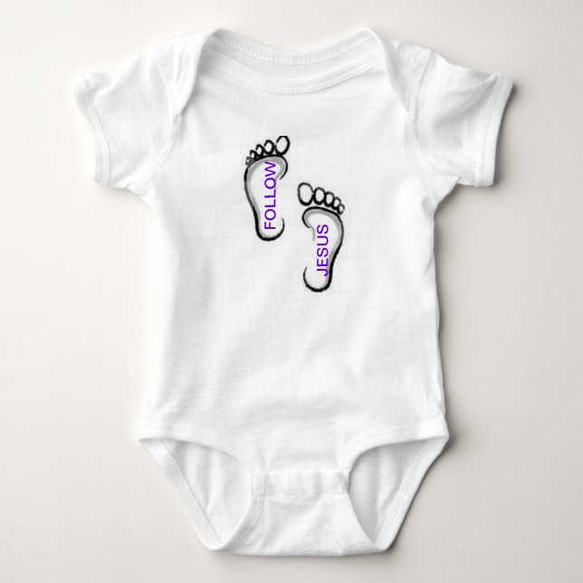FOLLOW JESUS TEE SHIRT FOOTPRINTS (Vorderseite)