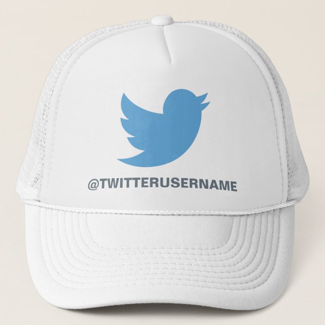 Follow-me auf Twitter (kundengerechtes username) Truckerkappe (Vorderseite)