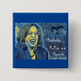 Follow me Sheep - Politischer Humor Button