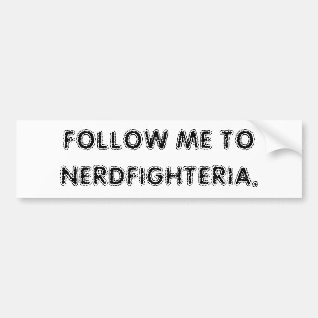 Follow-me zu Nerdfighteria. Autoaufkleber (Vorne)