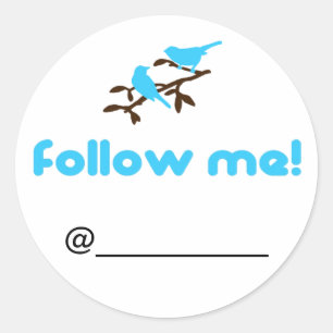 Follow-meaufkleber Runder Aufkleber
