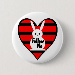 Follow-meweiß-Kaninchen Button