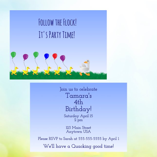 Follow the flock Invitation Einladung (Von Creator hochgeladen)