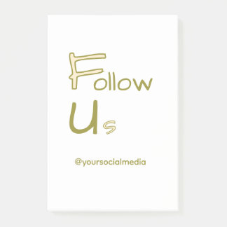 follow us facebook username social media add QR Post-it Klebezettel
