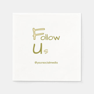 follow us facebook username social media add QR Serviette