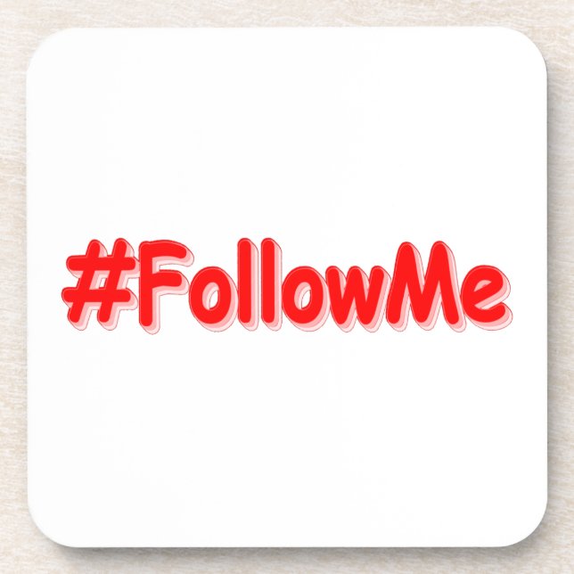 "#FollowMe" Niedliches Design Jetzt kaufen Getränkeuntersetzer (Vorderseite)