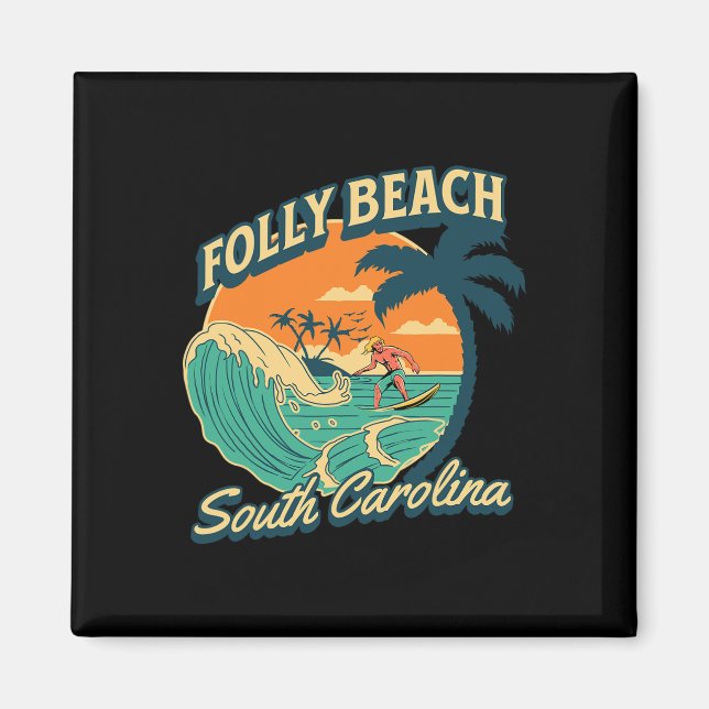 Folly Beach _5  Magnet (Vorne)