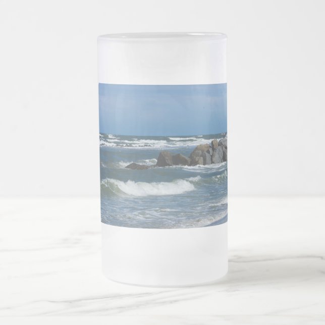 Folly Beach Atlantic Mattiert Glass Beer Tasse (Mittel)