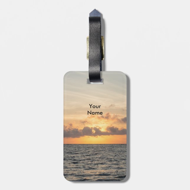 Folly Beach Morning Gepäckanhänger (Rückseite vertikal)