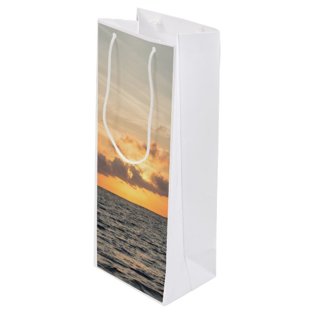 Folly Beach Morning Geschenktüte Für Weinflaschen (Vorderseite Schrägansicht)