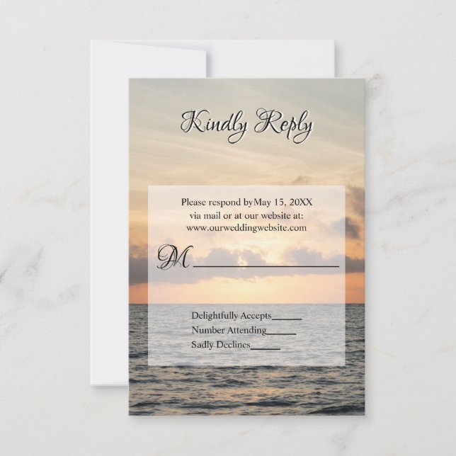 Folly Beach Morning Mariage RSVP (Devant)