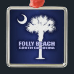 Folly Beach (P&C) Ornament Aus Metall<br><div class="desc">Folly Beach, South Carolina.</div>