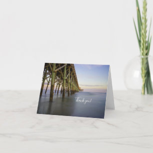 Folly Beach Pier Beauty Carte de remerciements