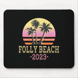 Folly Beach Retro-Strand Familienurlaub Männer Fra Mousepad