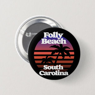 Folly Beach South Carolina Button