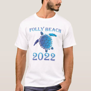 Folly Beach South Carolina Frühjahrspause 2022 Sea T-Shirt