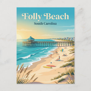 Folly Beach, South Carolina Postkarte