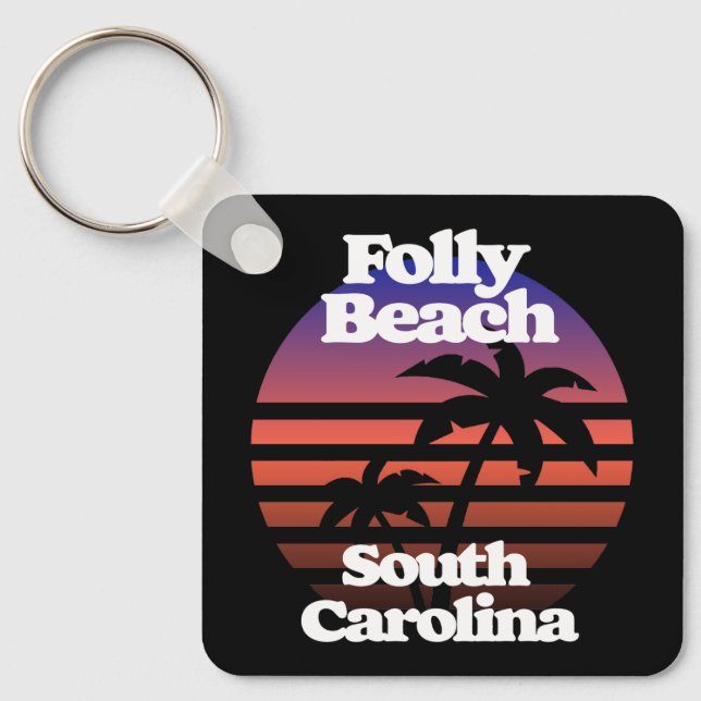 Folly Beach South Carolina Schlüsselanhänger (Vorderseite)