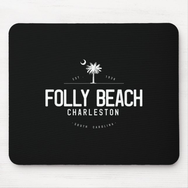 Folly Beach South Carolina Surfen  Mousepad (Vorne)
