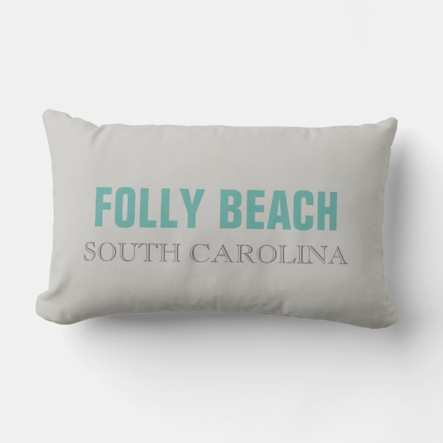 Folly Beach South Carolina Throw Kissen (Vorderseite)