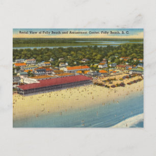 Folly Beach und Vergnügungspark, South Carolina Postkarte
