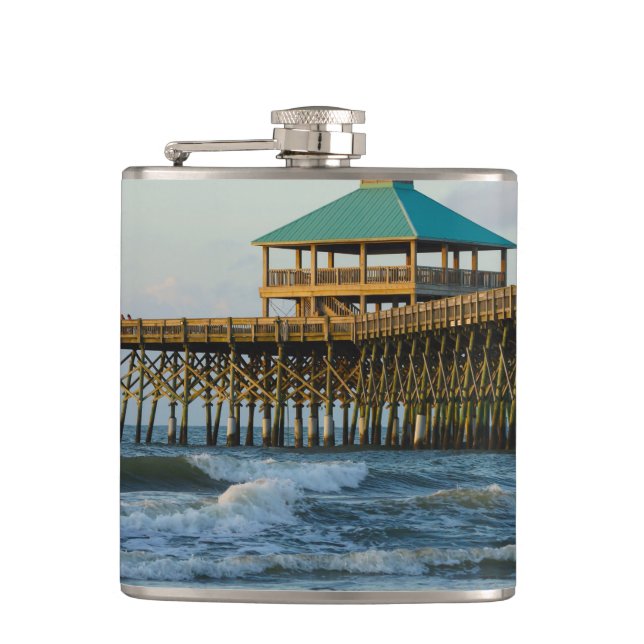 Folly Pier Morning Flachmann (Vorderseite)