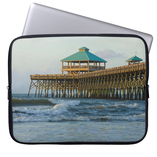 Folly Pier Morning Laptopschutzhülle (Vorderseite)