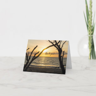 Folly Sunrise Tree Silhouette Danke Karte