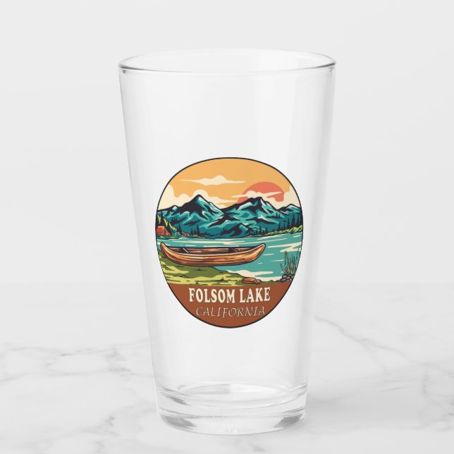 Folsom Lake California Schifffahrtsemblem Glas (Vorderseite)