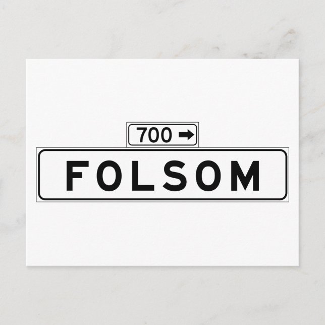 Folsom St., San Francisco Street Sign Postkarte (Vorderseite)