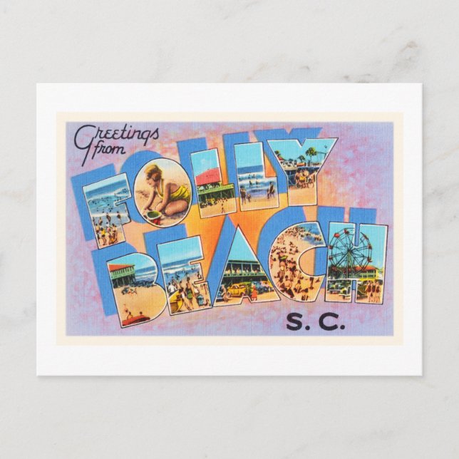 Folstrand South Carolina SC Alte Vintage Postkarte (Vorderseite)