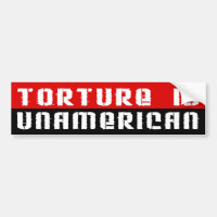 Folterung ist UnAmerican Autoaufkleber