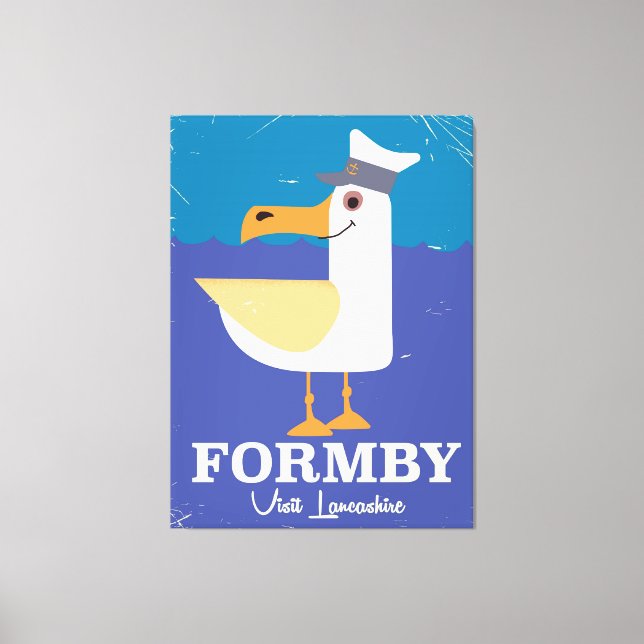 Fomby Lancashire seagull travel poster Leinwanddruck (Vorderseite)