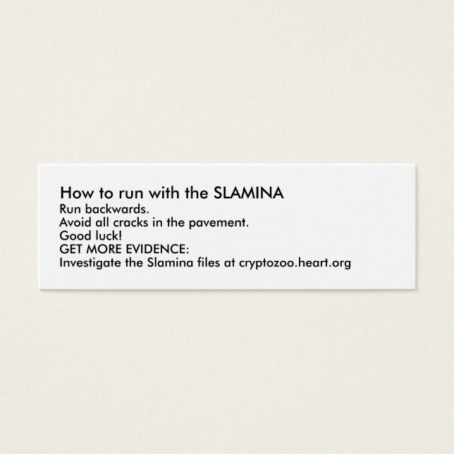 Fonctionnement avec le SLAMINA (Devant)