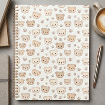 Fond de couverture de cahier motif ours en peluche