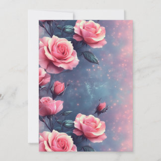 Fond de galaxie de rose imprimable – Carte numériq