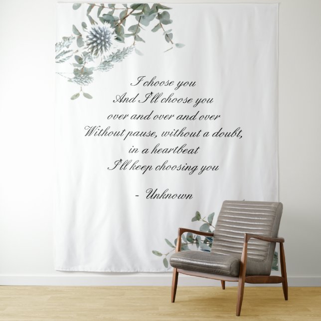 Fond de mariage | Tapisserie de mariage | Floral b (En situation)