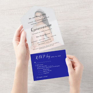 Fond de photo bleu Invitation à l'événement RSVP
