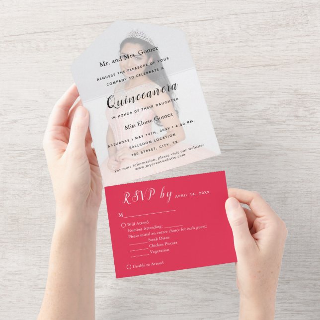 Fond de photo rouge vif Invitation à l'événement R (Déchirure)